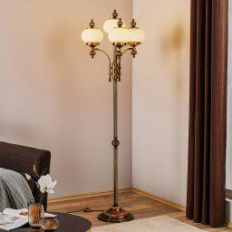 ORION Delia Floor Lamp Four Bulbs Old Brass