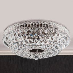 ORION Sherata Crystal Ceiling Light Chrome-Plated 45 cm