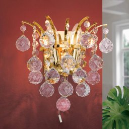 ORION Lennarda Crystal Wall Light Gold