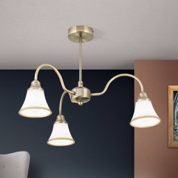 ORION Tilda Ceiling Light Three Bulbs Old Brass Look