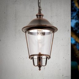 ORION Mariella outdoor hanging light, black-copper, metal