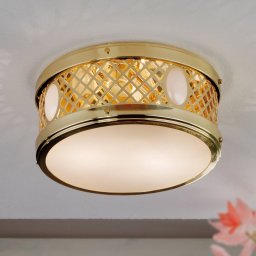 ORION Old Vienna ceiling lamp, 25 cm, glossy brass