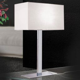 ORION Grigor table lamp with a white linen lampshade
