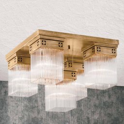 ORION 5-bulb Frieda ceiling light made from solid brass