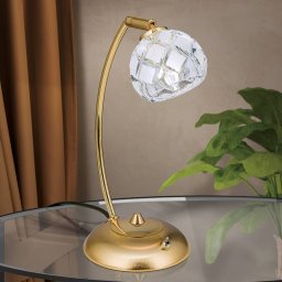ORION Lead crystal table lamp Maderno, gold