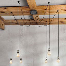 ORION Jailhouse pendant light, six-bulb