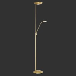 ORION Cobra LED uplighter with brass reading lamp