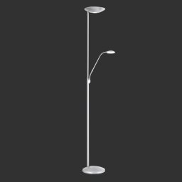 ORION Cobra LED uplighter with nickel reading lamp