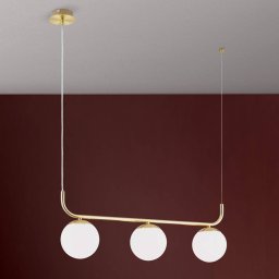 ORION Madis hanging light, three spherical lampshades