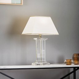 ORION Veronique table lamp, wide base, cream/gold