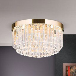 ORION Prism LED ceiling light, gold, Ø 35 cm