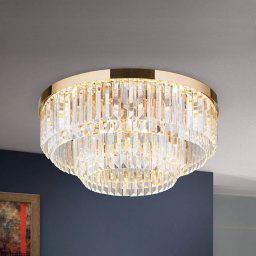 ORION Prism LED ceiling light, gold, Ø 55 cm