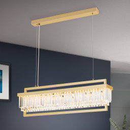 ORION Prism LED pendant light, oblong, gold