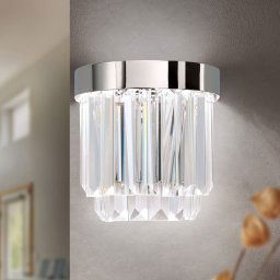 ORION Prism LED wall light with up and downlight, chrome