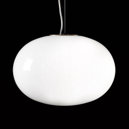 Oluce Alba - Opal glass pendant light, 1-bulb