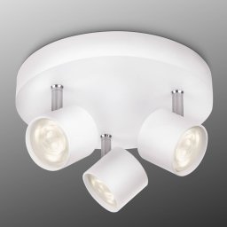 Philips Star LED Ceiling Light Three Bulbs White Round
