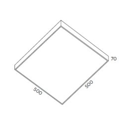 Pujol Iluminación Square LED ceiling lamp Apolo, IP20