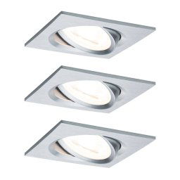 Paulmann Nova Coin 3 spots square dimmable aluminium