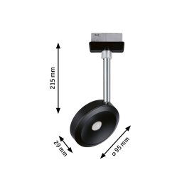 Paulmann URail Discus LED spot black, dimmable