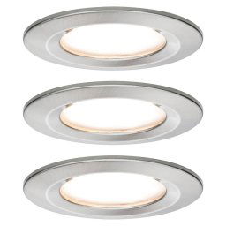 Paulmann Nova LED downlight 3x rigid, iron