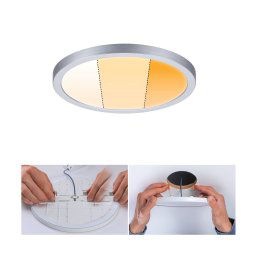 Paulmann Areo panel dimtowarm round chrome 17.5cm