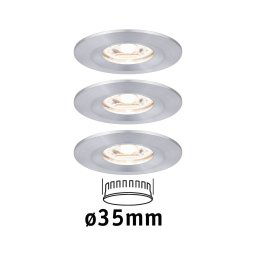 Paulmann Nova mini downlight 3-set IP44 aluminium
