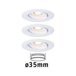 Paulmann Nova mini downlight 3-set pivotable white