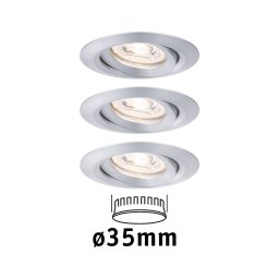 Paulmann Nova mini downlight 3-set pivot aluminium