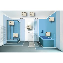 Paulmann Jora LED cosmetic mirror, IP44 with switch, silver