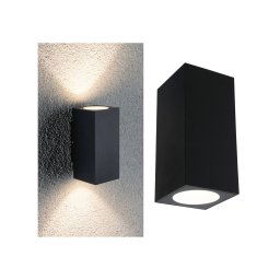 Paulmann Flame wall lamp 2-bulb 12.8 cm anthracite