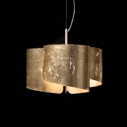 Selène Papiro pendant light, 3-bulb, gold