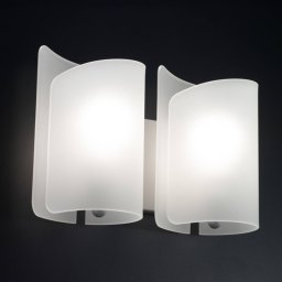 Selène Wall light Papiro, 2-bulb, satinised