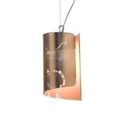 Selène Papiro pendant light with glass shade Ø 15 cm, gold