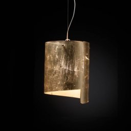 Selène Papiro pendant light, Ø 26 cm, gold