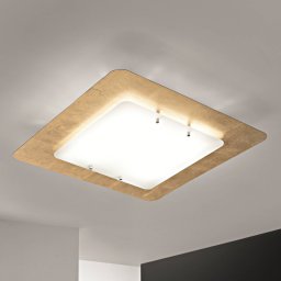 Selène Pop-Up ceiling light, gold leaf frame, 32 x 32 cm