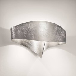 Selène Scudo LED wall light with silver leaf plating