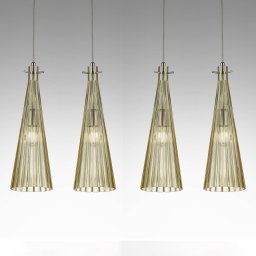 Selène Costa Rica pendant light, 4-bulb, amber