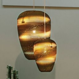 Think Paper Baggy 440 cardboard pendant light