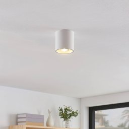 Lindby Parvin aluminium downlight, round, white