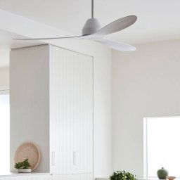 Beacon Lighting Beacon ceiling fan Whitehaven, white, DC, quiet, 142 cm