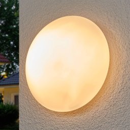 Searchlight Tokyo glass outdoor wall light, 28 cm, IP44