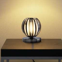 Searchlight Claw table lamp, touch function, smoky lampshade