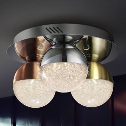 Schuller Valencia Sphere LED ceiling light, multicoloured, 3-bulb