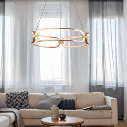 Schuller Valencia Colette LED hanging light, three-bulb, rose gold