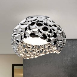 Schuller Valencia Narisa LED ceiling light, Ø 46 cm, chrome