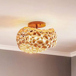 Schuller Valencia Narisa LED ceiling light, Ø 46 cm, rose gold