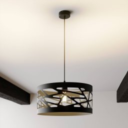 SIGMA Pendant light module Frez patterned shade Ø39cm black