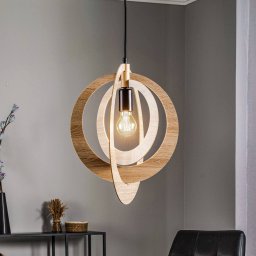 SIGMA Glam pendant light with circular lampshade