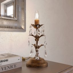 ONLI Teresa table lamp with crystals, without lampshade