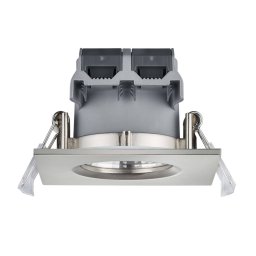 Trio Lighting Angular Zagros LED downlight IP65, matt nickel